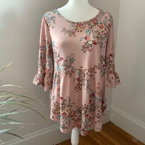 Floral baby doll multi length blouse
